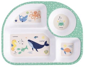 Fehér gyerek tányér 27x21 cm Ocean - Ladelle