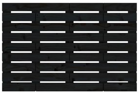 fekete tömör fenyőfa fali fejtámla 106 x 3 x 63 cm
