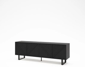 Fekete TV-állvány 161x55x35 cm Peta – Marckeric
