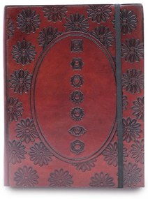 Bőr kötésű notesz - Csakra Mandala