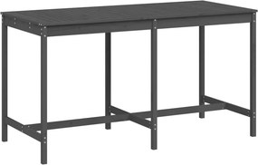 vidaXL szürke tömör fenyőfa kerti asztal 203,5x90x110 cm
