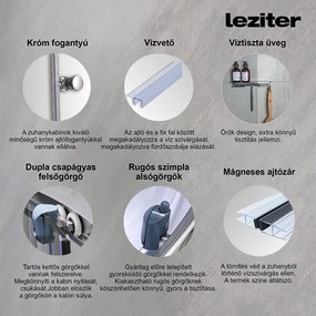 Lia hidromasszázs zuhanykabin jobbos beépítési oldallal