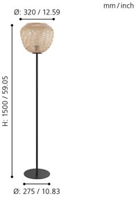 Eglo 43264 - Állólámpa DEMBLEBY 1xE27/40W/230V