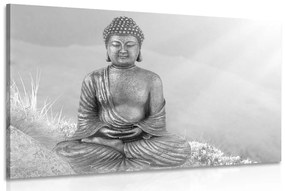 Kép Buddha szobor fekete fehérben