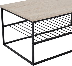 Dohányzóasztal asude - fekete, travertine