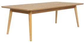 Natúr színű dohányzóasztal tölgyfa dekoros asztallappal 60x120 cm Fabio – White Label