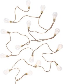 BULB LIGHTS égősor, villanykörte natúr zsinórral, fali csatlakozóval, 15 égő