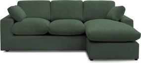 Zöld kordbársony sarokkanapé Belair – Bobochic Paris