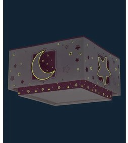 Dalber 63236S - Gyermek mennyezeti lámpa MOONLIGHT 2xE27/60W/230V rózsaszín