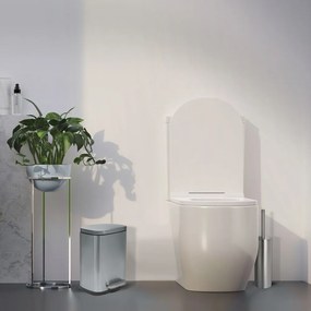 Matt ezüstszínű acél pedálos szemetes 5 l Akira – Spirella