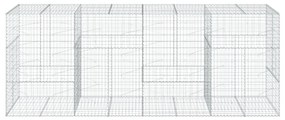 horganyzott vas gabion kosár fedéllel 400 x 100 x 150 cm