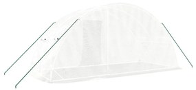 fehér acélvázas melegház 10 m² 5 x 2 x 2,3 m