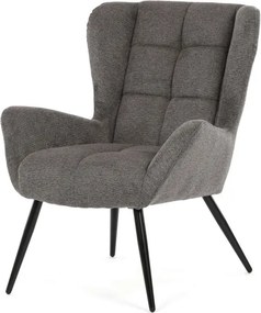 Fotel (füles), szürke, szövet, AK-H9206 GREY2