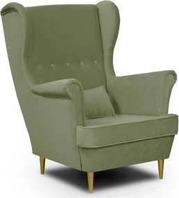 GOLD Füles fotel Zöld