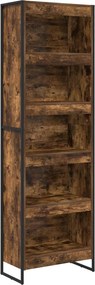 vidaXL Könyvespolc 2 pcs Füstös tölgy 80 x 30 x 155 cm Faanyag