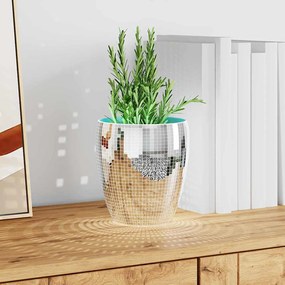 Tükör Mozaik Csempe Geometrikus 12 pcs Ezüst 30 x 30 cm Üveg