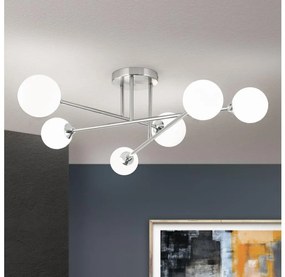 Orion DL 7-786/6 - Felületre szerelhető csillár  SNOWWHITE 6xG9/20W/230V átm. 84 cm matt króm