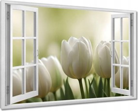 Vászonkép 120x80 Fehér tulipánok