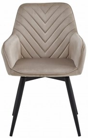 NANA360 VELVET bézs forgó étkezőszék