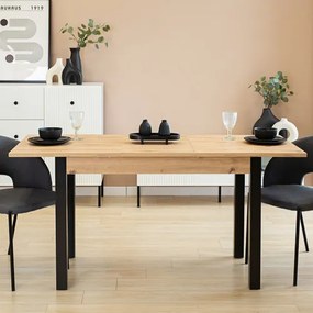 NEO Étkezőasztal Tölgy/Fekete Színben 120 cm