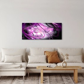 Gyönyörű lila absztrakció képe (120x50 cm)