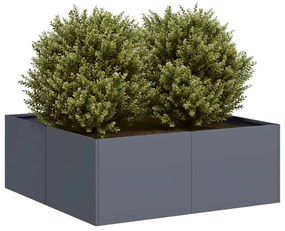 antracitszürke acél növénytartó 80x80x30 cm