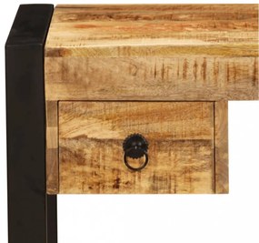 vidaXL tömör mangófa íróasztal 2 fiókkal 110 x 50 x 77 cm