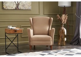 NUPI krémszínű füles fotel