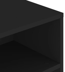 fekete szerelt fa dohányzóasztal 90 x 55 x 42,5 cm