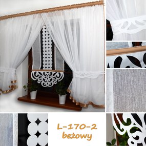 Függöny Szett Fátyol Panel Áttört Szalag Szett 400 x 155