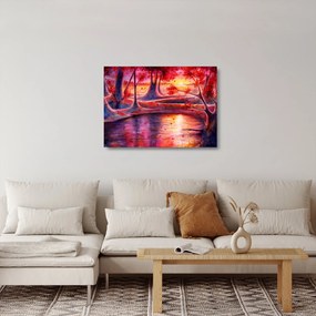 Egy varázslatos erdő képe (üvegen) (70x50 cm)
