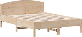 vidaXL tömör fenyőfa ágy matrac nélkül 135 x 190 cm