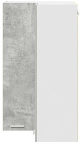 Függő szekrény Riga Beton szürke és fehér 57 x 57 x 100 cm