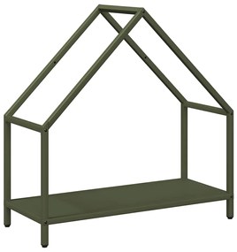 olívazöld hidegen hengerelt acél tűzifatároló 60x25x60 cm
