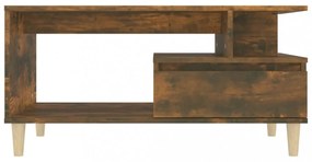 füstös tölgy színű szerelt fa dohányzóasztal 90x49x45 cm
