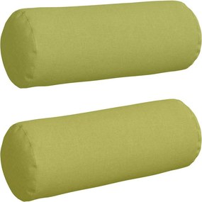 vidaXL Hengerpárnák 2 pcs Világos zöld Ø 25 x 70 cm szövet