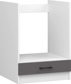 Szekrény Olíva S60KU Fehér Szürke Akd
