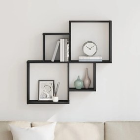 Fali Szekrény Fekete Tölgy 80x15x78,5 cm Műanyag