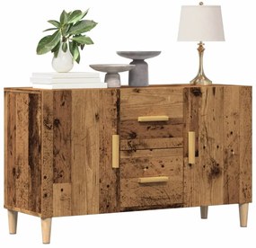 antik fa színű szerelt fa tálalószekrény 100 x 36 x 60 cm