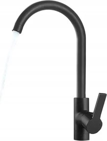 Magas Fekete Álló Konyhai Csaptelep Kifolyócsővel 360 Csaptelep Mosogatóhoz