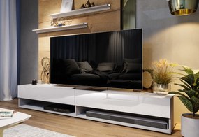 ELPASO 33 nappali fal + Led világítás, fehér/magasfényű fehér