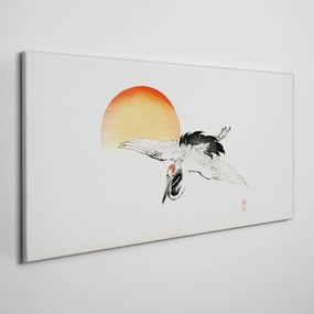 Vászonkép Állati madár a nap