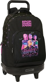 K-pop Démonvadászok Negra prémium gurulós iskolatáska, táska 45 cm