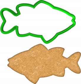 Karácsonyi Mézeskalács Forma Karácsonyi Halász ponty 10cm