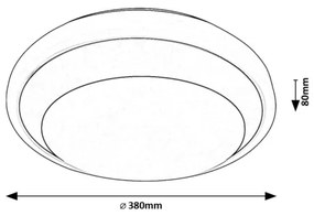 Rabalux 71273 - LED Mennyezeti lámpa BARBORA LED/24W/230V 4000K