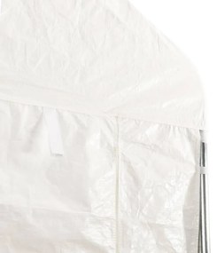 fehér polietilén pavilon tetővel 4,08 x 2,23 x 3,22 m