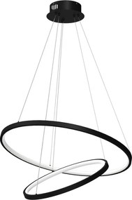 MILAGRO ML1542 HOOP Modern Led FĂŒggesztett LĂĄmpa Fekete LED IP20