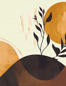 Poszter 50x65cm Arany Nap és Fekete Ág