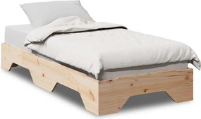 vidaXL ágy matrac nélkül rakásolható 75x190 cm tömör fa