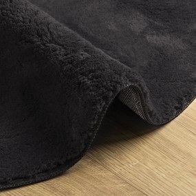 Területszőnyeg Fekete 100x200 cm Poliészter Csúszásmentes